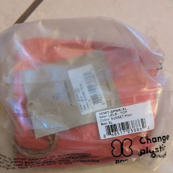 NWT Stone Fox Swim Lele Top Sunset Pink Bandau Bikini Revolve XL - Picture 2 of 11